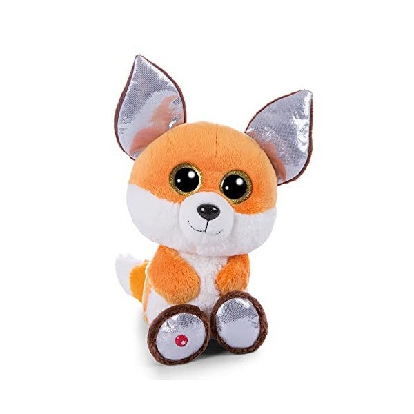NICI Glubschis : L’Original – Hibou en Peluche Twila Glubschis 15 cm I Peluches Chouettes assises avec de Grands Yeux Scintil
