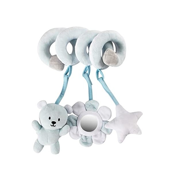 vocheer Jouets suspendus pour siège de voiture, berceau, mobile, jouets en peluche en spirale pour berceau, poussette, barre 