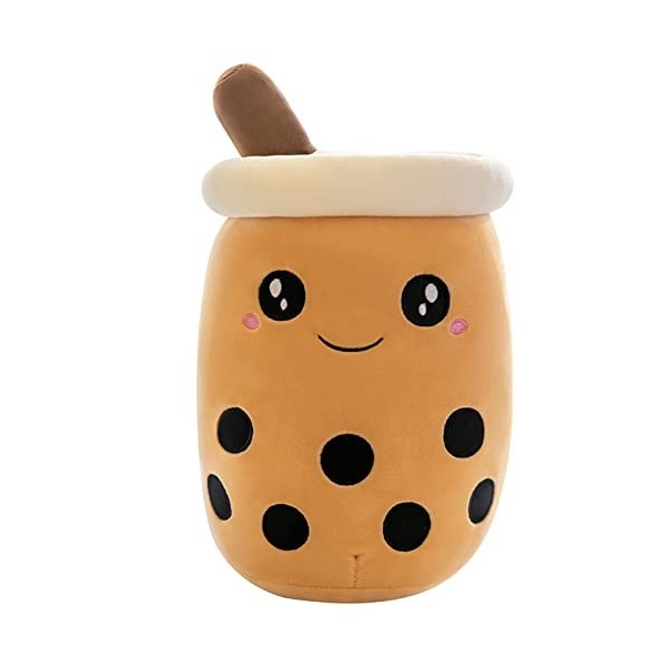 VEghee Peluche Bubble Tea, Bubble Tea Peluche, Jouets Bubble Tea Cup en Peluche Oreiller en Peluche Thé Lait Alimentaire Doux