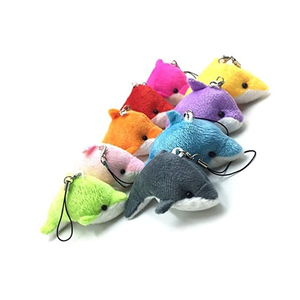 COHEALI Mini Peluche Dauphin - Petit Dauphin en Peluche Pendentif Mini Peluche Dauphin Jouets en Peluche Porte-clés Décoratio