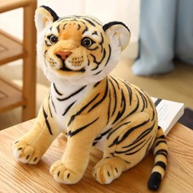Gcroet Jouet réaliste Tigre en Peluche, Jouet en Peluche Animale, Tigre Animal en Peluche Durable, Cadeaux du Nouvel an pour 