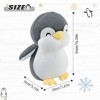 Tizund Pingouins Peluche Coussin Poupée Coussin Animal, Oreiller en Peluche Pingouins pour en Peluche, Jouet Animal Peluche M