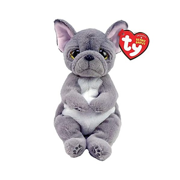 Ty - Beanie Babies - Peluche Wilfred Le Chien 15 cm, Gris, TY40596