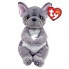 Ty - Beanie Babies - Peluche Wilfred Le Chien 15 cm, Gris, TY40596