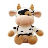 Surakey Oreiller en Peluche de Vache Jouet en Peluche de Vache Poupée Vache en Peluche Oreiller de Canapé Confortable Oreille