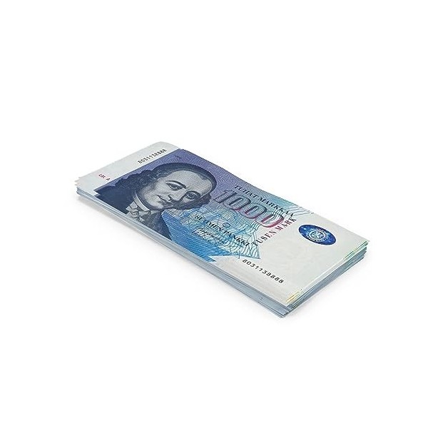 Scratch Cash 100 x mk 1000 Marques Finlandaises Argent pour Jouer taille Réelle 