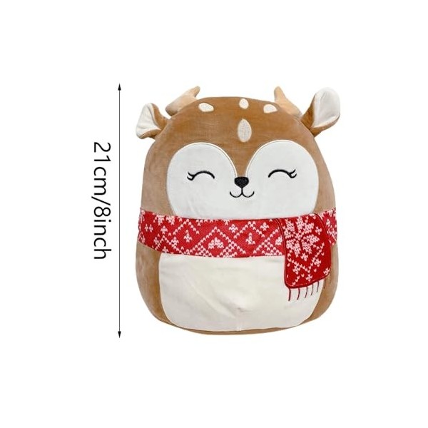 Eteslot Jouets en Peluche de Renne – Peluche de cerf de Noël Douce – 2023 Nouveaux Jouets en Peluche de Renne Mignons pour Ar