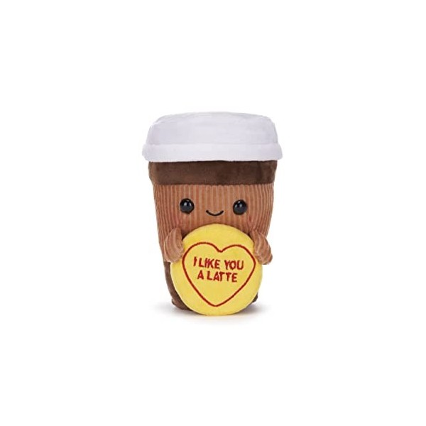 Posh Paws Swizzels Love Hearts 37642 Peluche avec tasse à café I Like You A Latte 18 cm