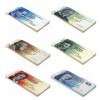 Scratch Cash Bundle mk Marques Finlandaises Argent pour Jouer - 6 clubs 25 x mk 10, 20, 50, 100, 500, et 1000 taille réelle 