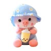 23cm Cochon en Peluche, Oreiller en Peluche Kawaii avec du thé à Bulles Animal en Peluche en Peluche Cochon en Peluche câlin 