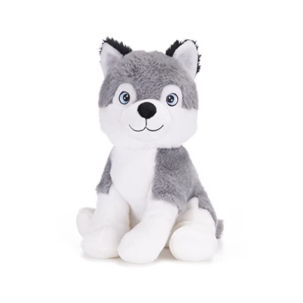 Posh Paws 49286H Peluche chien Husky assis respectueux de lenvironnement 25 cm