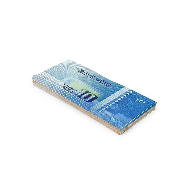 Scratch Cash 100 x mk 10 Marques Finlandaises Argent pour Jouer taille Réelle 