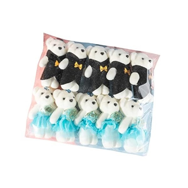 Apooke 10 pcs/lot Ours en Peluche Jouet Mini Ours poupée Jouet Porte-clés Pendentif décoration de Mariage Enfants fête danni