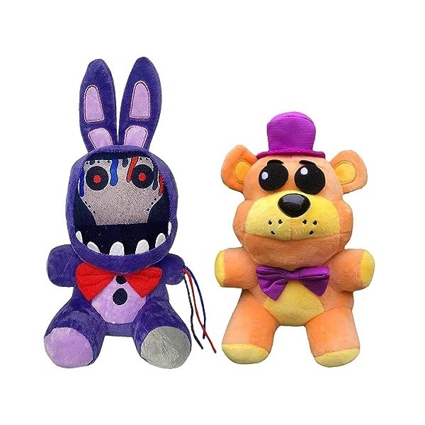 Jyuha Five Night at Freddys Plush Toys, 1/2PCS FNAFS Security Breach Plushies Doll, FNAFS Bonnie Rabbit Peluche, FNAFS Chica 