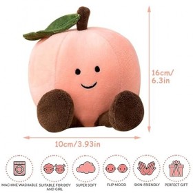 KedidO Fruit Poupée Peluche Dormir Corps Oreiller, Pêche en Peluche De Pêche Oreiller, Pêche en Peluche pour Enfant Filles Ga