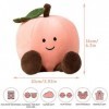 KedidO Fruit Poupée Peluche Dormir Corps Oreiller, Pêche en Peluche De Pêche Oreiller, Pêche en Peluche pour Enfant Filles Ga