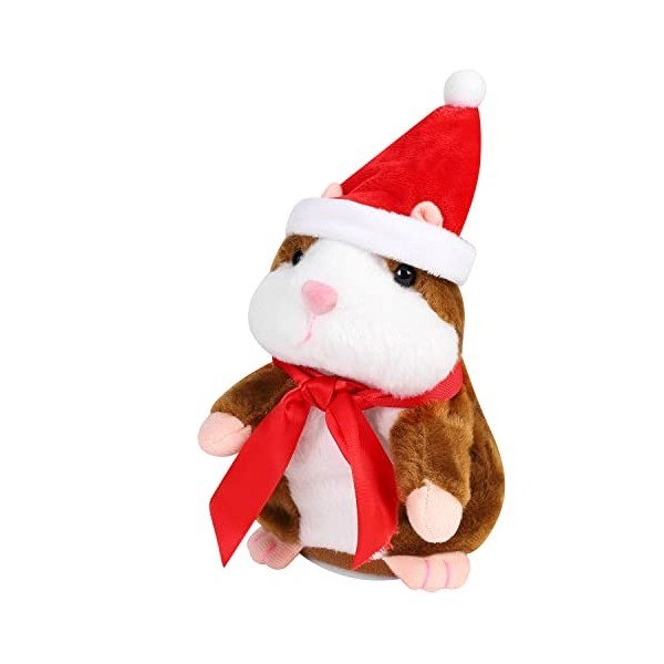 ITODA Parlante Hamster en Peluche Mignon Hamster Répète Ce Que Vous Dites Enregistrement Sonore Electronique Jouet Apprentiss