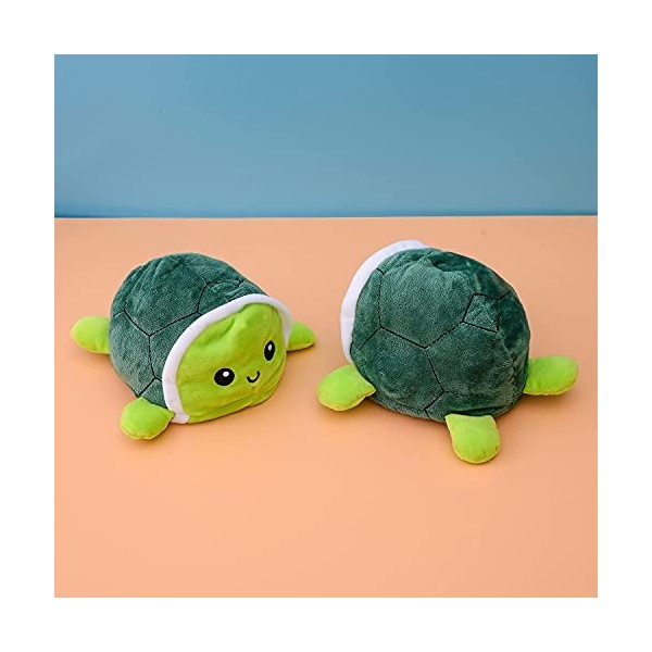 KUNSTIFY - Peluche Tortue réversible 20cm Verte