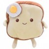 FISAPBXC Oreiller en Peluche Toast, Toast Peluche, Kawaii Stuffed Animal, Coussin Mignon, Jouet en Pain Tranché, Jouet pour E