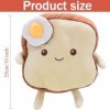 FISAPBXC Oreiller en Peluche Toast, Toast Peluche, Kawaii Stuffed Animal, Coussin Mignon, Jouet en Pain Tranché, Jouet pour E