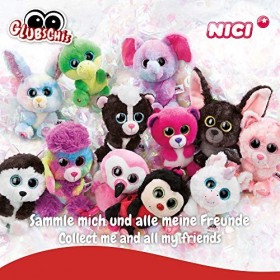 NICI Doudou-Peluche GLUBSCHIS Coccinelle Lily May 15cm, avec des Grands Yeux Scintillants, 45559, No Color