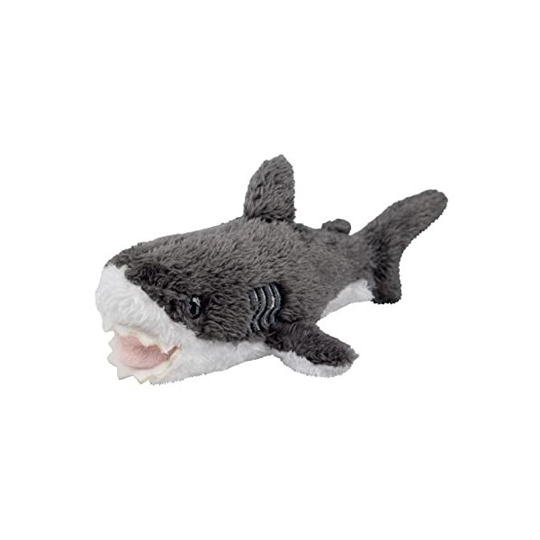 EcoBuddiez - Grand Requin Blanc Peluche Mini Format Douce fabriquée à partir de Bouteilles en Plastique recyclées. Cadeau éco