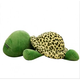 LAARNT 28cm Poupée en Peluche en Tortue Verte，Jouet en Peluche en Tortue Verte Mignon，Coussins en Poulpe Tortue Verte, Oreill
