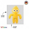 Wiztex Rainbow Friends Peluche en forme de goutte deau jaune, 30 cm, belle peluche, animée, inspirée des fans de Roblox et R