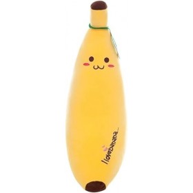 REMEK Peluche Banane Oreiller, Oreiller en Peluche Banane Long Peluche Banane Poupée de Bande dessinée Peluche Peluche Banane