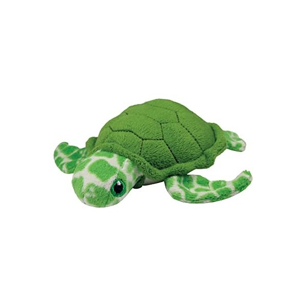 EcoBuddiez - Tortue de Mer Peluche Mini Format Douce fabriquée à partir de Bouteilles en Plastique recyclées. Cadeau écolo Pa