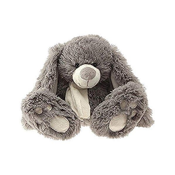 Enesco - 770808 - Kalidou - Peluche Lapin Gris - Echarpe Blanche