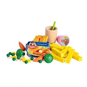 Erzi 28143 Assortiment de repas en bois pour enfants Jeu de rôle