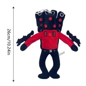 MYJIO Skibidi-Toilet Peluche, 1/2 pièces de Dessin animé Audio Homme en Peluche, Jouets en Peluche Skibidi-Toilet, Figurine d