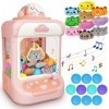 deAO Mini Jouet de Machine à Griffes Avec Musique,Y Compris 20 Jouets en Peluche, 10 Gashapons,Jeux de Cotillons,Cadeau pour 