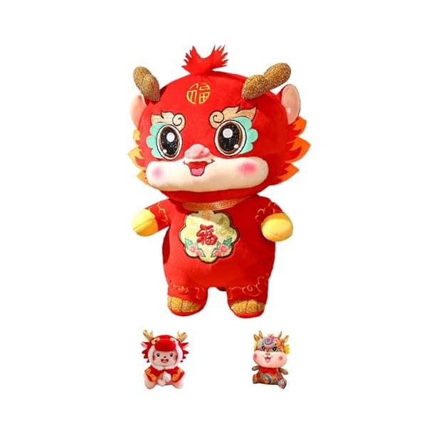 Lembeauty Peluche Dragon du Nouvel an Chinois 2024 | Poupée Animal en Peluche Dragon du Zodiaque Chinois | Cadeau danniversa