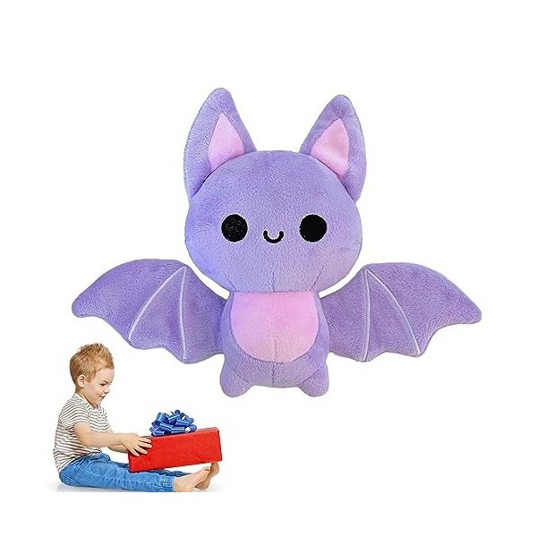 woyufen Chauve-Souris en Peluche - Jouet Animal dhalloween en Peluche Douce 18 cm,Cadeau en Peluche pour et Adultes, poupée 