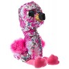 Ty - Flippables - Peluche à Sequins Brillante Pinky le Flamant Rose, TY36267, Rose / Argent, 15 cm