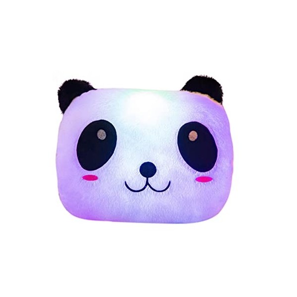 Uposao Peluche LED Panda Doudou, Lumineuse Panda Peluche Jouets avec Coloré Lampe Mignon Coussin en Peluche danimaux Super D