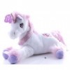 33cm Fluffy Blanc Peluche Unicorn Avec Fluffy Mane & Étincelle Collar - jouets pour filles