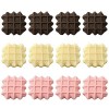 OLYCRAFT 96pcs 12 Styles Cabochons en Résine de Chocolat Imitation de Chocolat Alimentaire Artificiel Ensembles de Résine de 