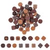 OLYCRAFT 96pcs 12 Styles Cabochons en Résine de Chocolat Imitation de Chocolat Alimentaire Artificiel Ensembles de Résine de 