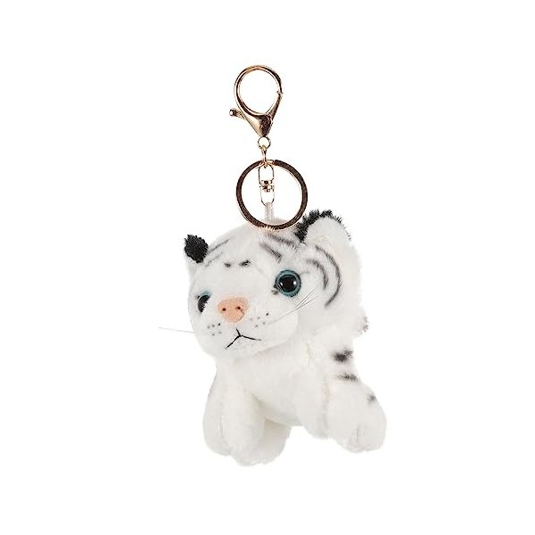 SAFIGLE 1 Pc Porte-clés Tigre Breloque Porte-clés Zodiaque Poupées Suspendues en Forme Glace en Peluche Breloque à Suspendre 