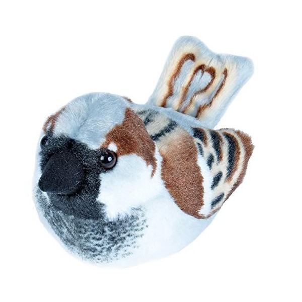 Wild Republic Moineau Domestique, Animal en Peluche avec Son, Cadeaux pour Enfants, 13 cm