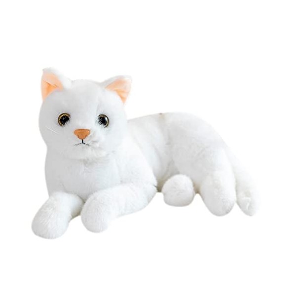 URFEDA Peluche Chat Réaliste, Animaux en Peluche De Chat Doux, Mignon Simulation en Peluche en Peluche Chats Jouets Chat Poup