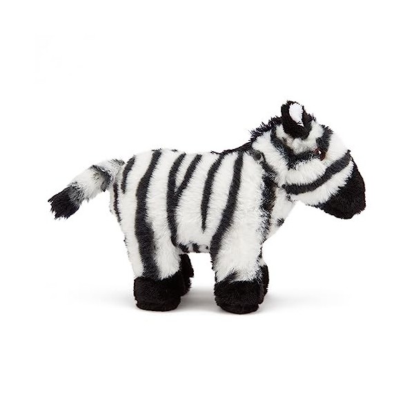 Zappi Co Peluche 100% recyclée, Zèbre 23cm de Long Douce, câline, écologique Collection de Jouets en Peluche pour Nouveau-n