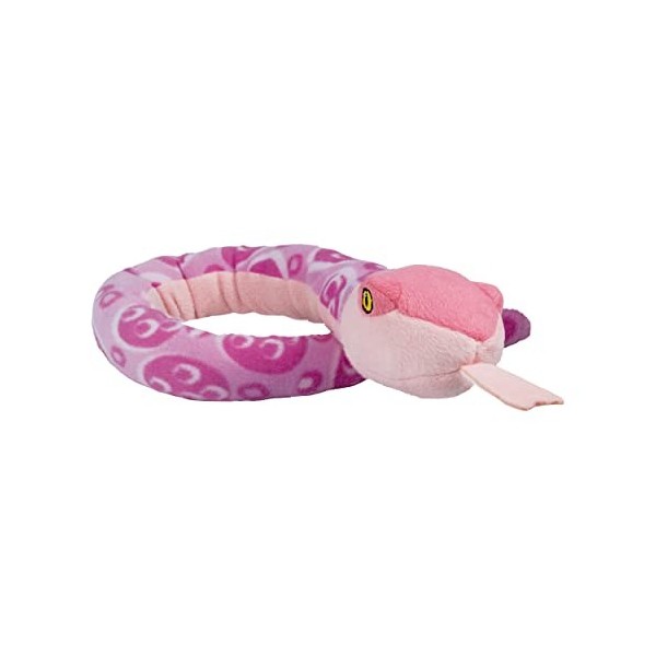 Deluxebase EcoBuddiez Sssnakes - Serpent Corail Rose de Petite Peluche à Suspendre fabriquée en Bouteilles Plastique recyclée