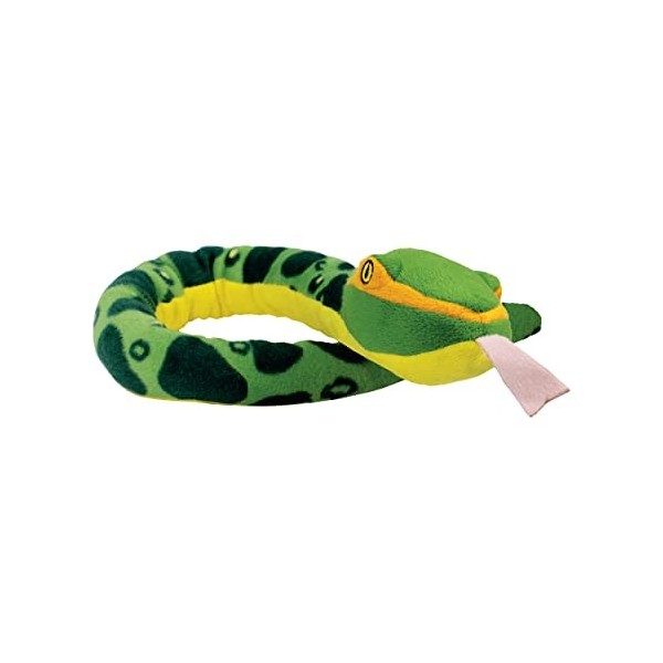 Deluxebase EcoBuddiez Sssnakes - Anaconda de Petite Peluche à Suspendre fabriquée en Bouteilles Plastique recyclées. Jouet Pe