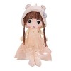 Uposao Poupée De Chiffon Fille Mignon Jouet en Peluche Bébé Poupée Mini-Princesse Poupée en Chapeau Et Jupe Jolie Décoration 