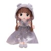 Uposao Poupée De Chiffon Fille Mignon Jouet en Peluche Bébé Poupée Mini-Princesse Poupée en Chapeau Et Jupe Jolie Décoration 