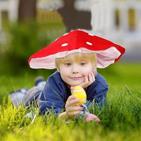 Costume en Peluche Chapeau Chapeau en Forme de Rouge en Peluche pour Enfants ou Adultes Décoration De Champignons